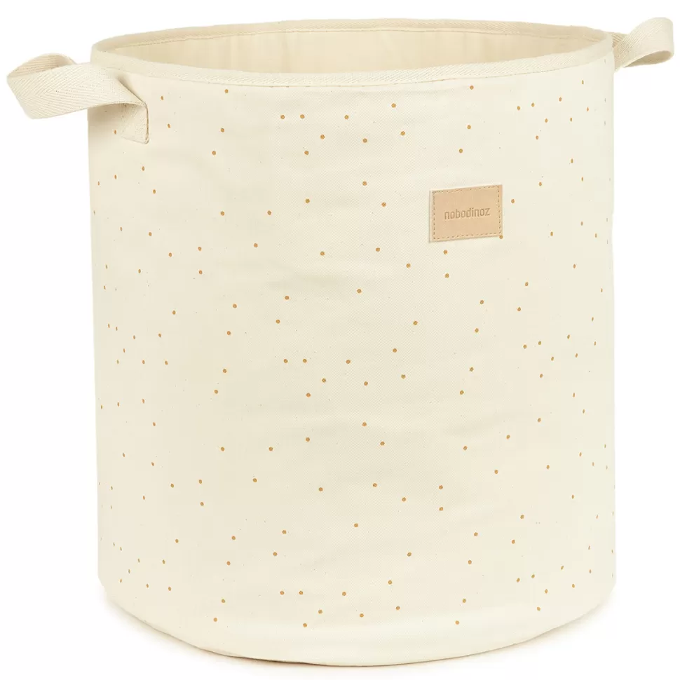 Nobodinoz Rangement>Panier de Rangement Playground - Natural Honey Sweet Dots