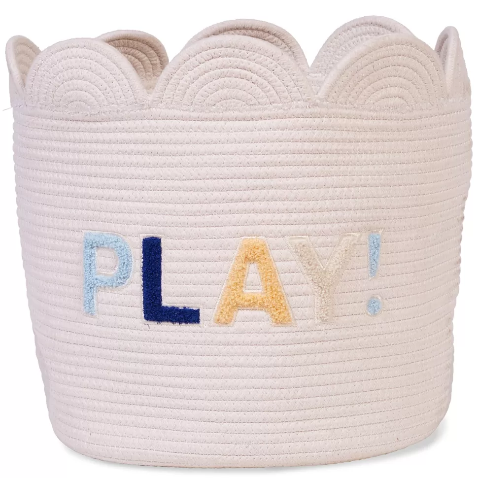 Childhome Rangement>Panier Fleur Ecru - Grand Modèle