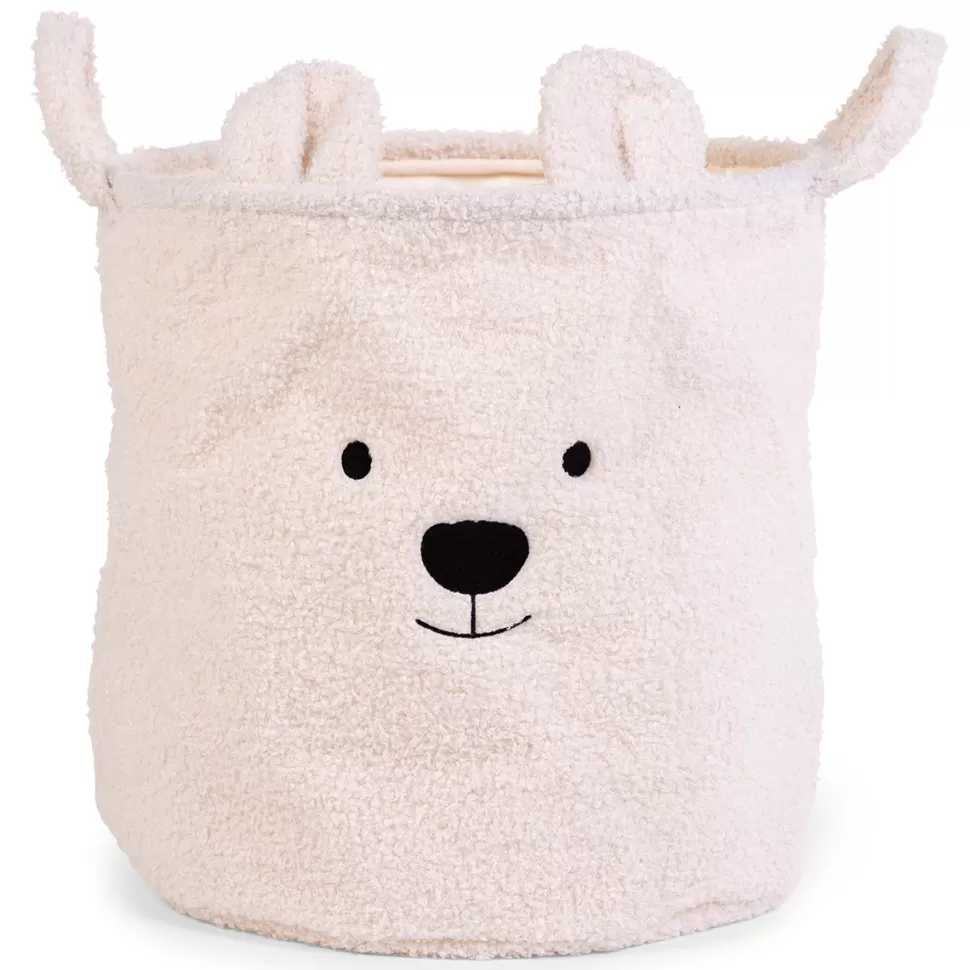 Childhome Rangement>Panier Grand - Teddy Ecru