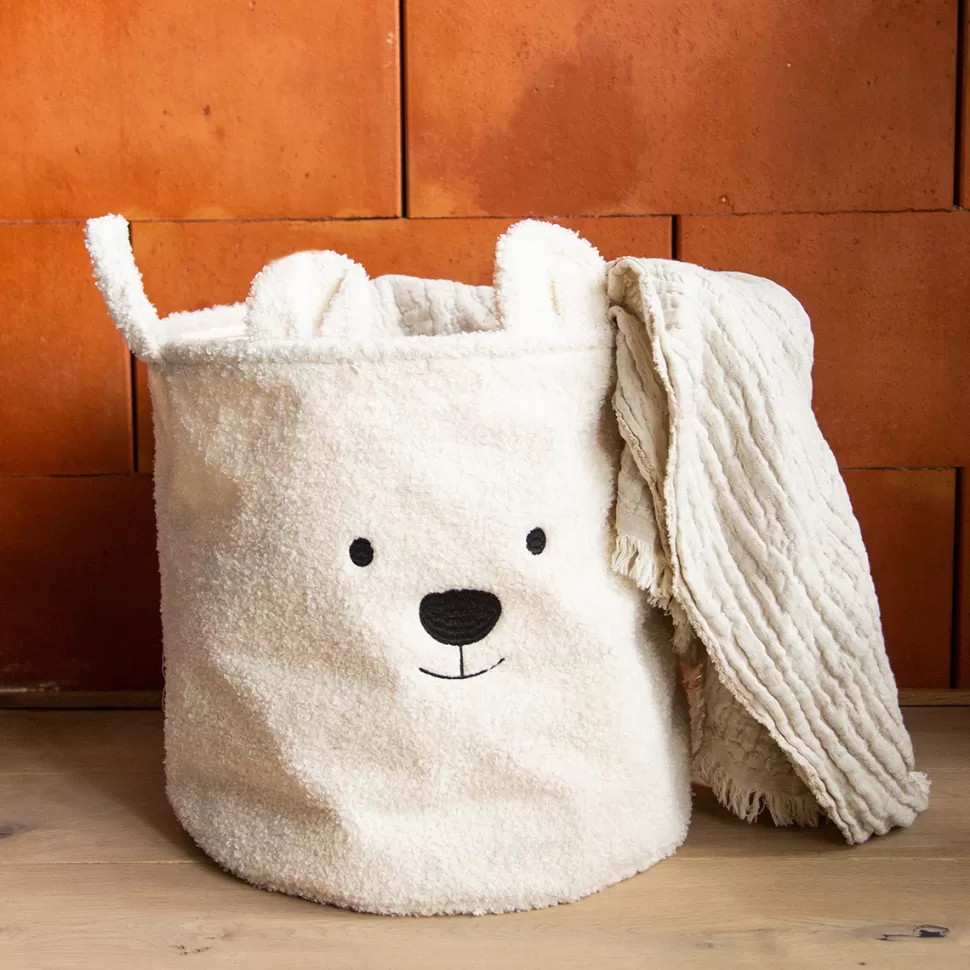 Childhome Rangement>Panier Grand - Teddy Ecru