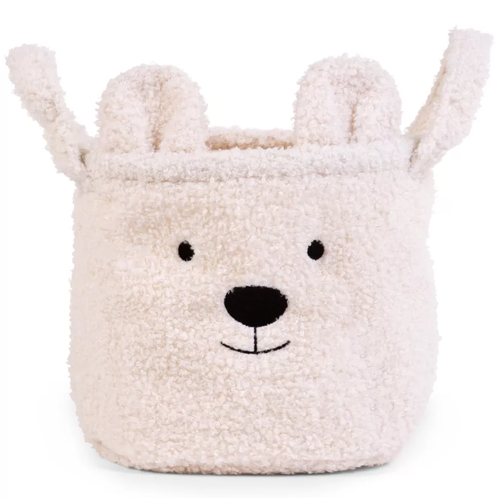 Childhome Rangement>Panier Petit - Teddy Ecru
