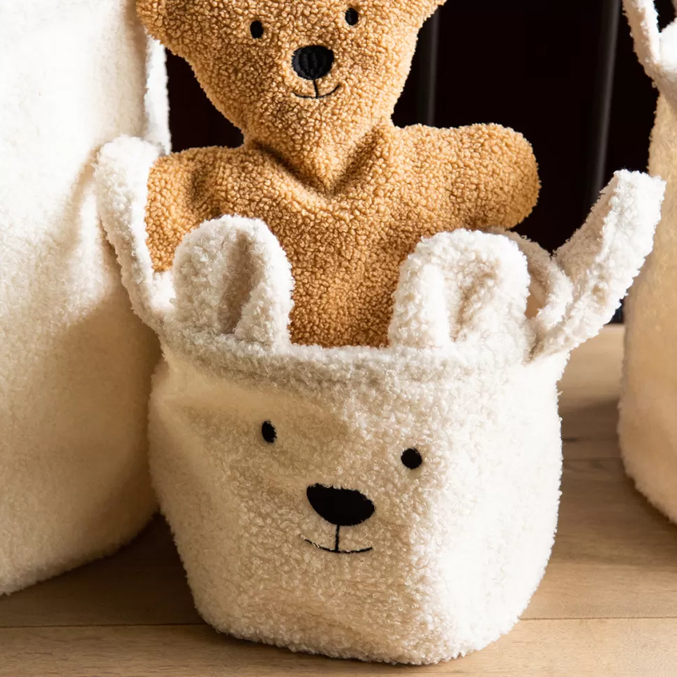 Childhome Rangement>Panier Petit - Teddy Ecru