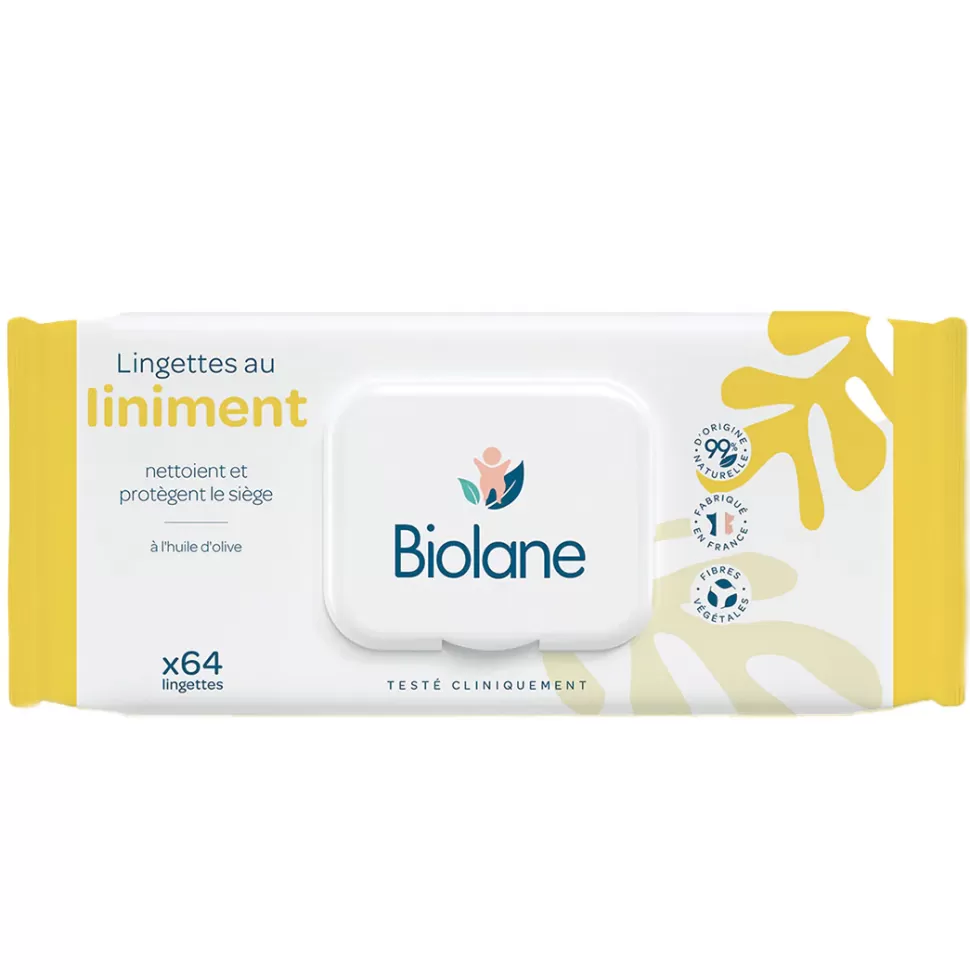 Enfant Biolane Cosmétique Enfant>Paquet de 64 Lingettes au Liniment