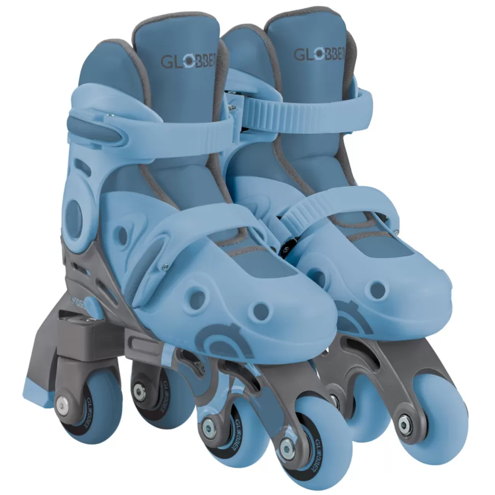 Globber Trotteur & Porteur>Patins à Roulettes Ajustables 2-en-1 Bleu Acier - 26/29