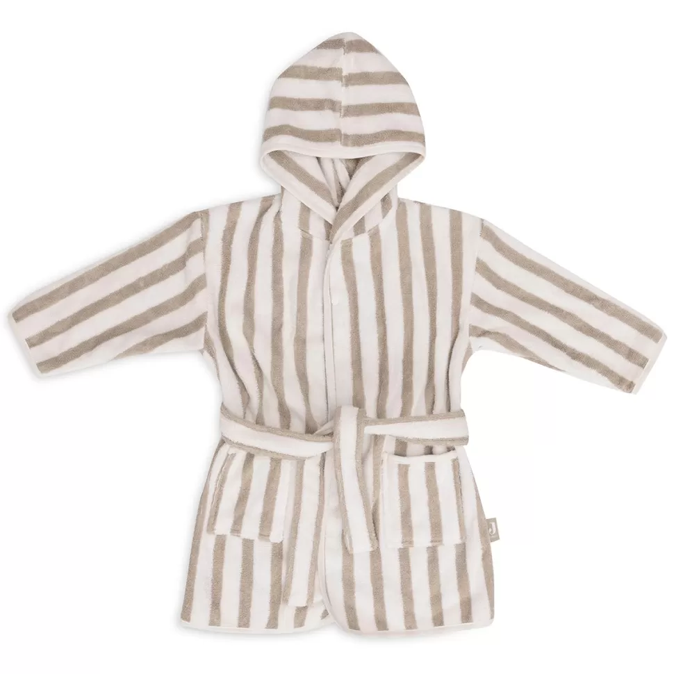 Jollein Textile>Peignoir de Bain Stripe Olive Green - 1/2 Ans