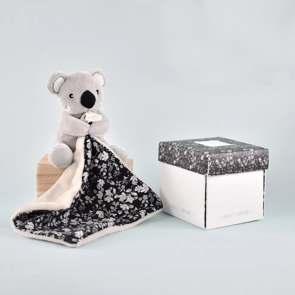 Doudou et Compagnie Peluche>Peluche Koala avec son Doudou Boh'aime - Gris