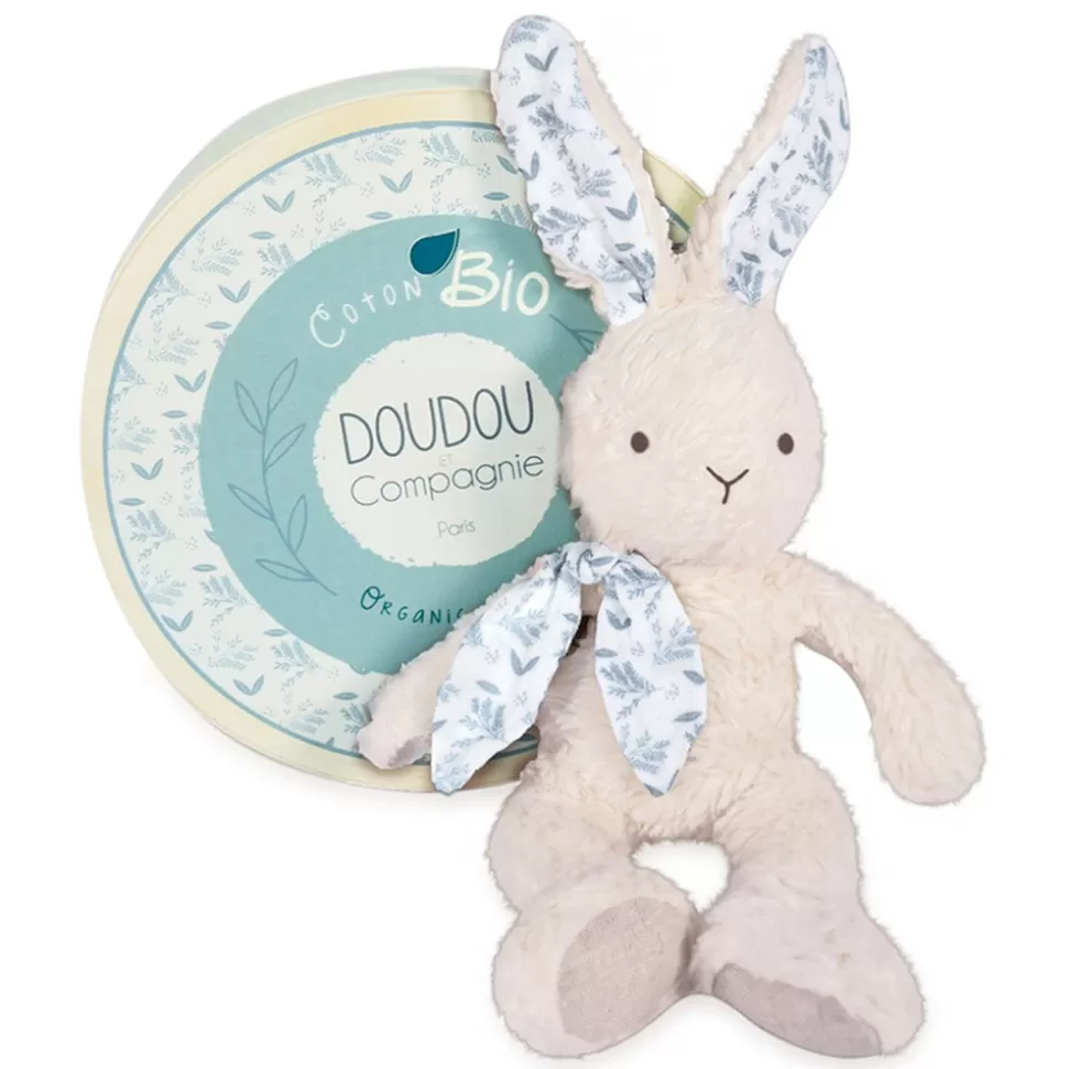 Doudou et Compagnie Peluche>Peluche Lapin Botanic - Blanc