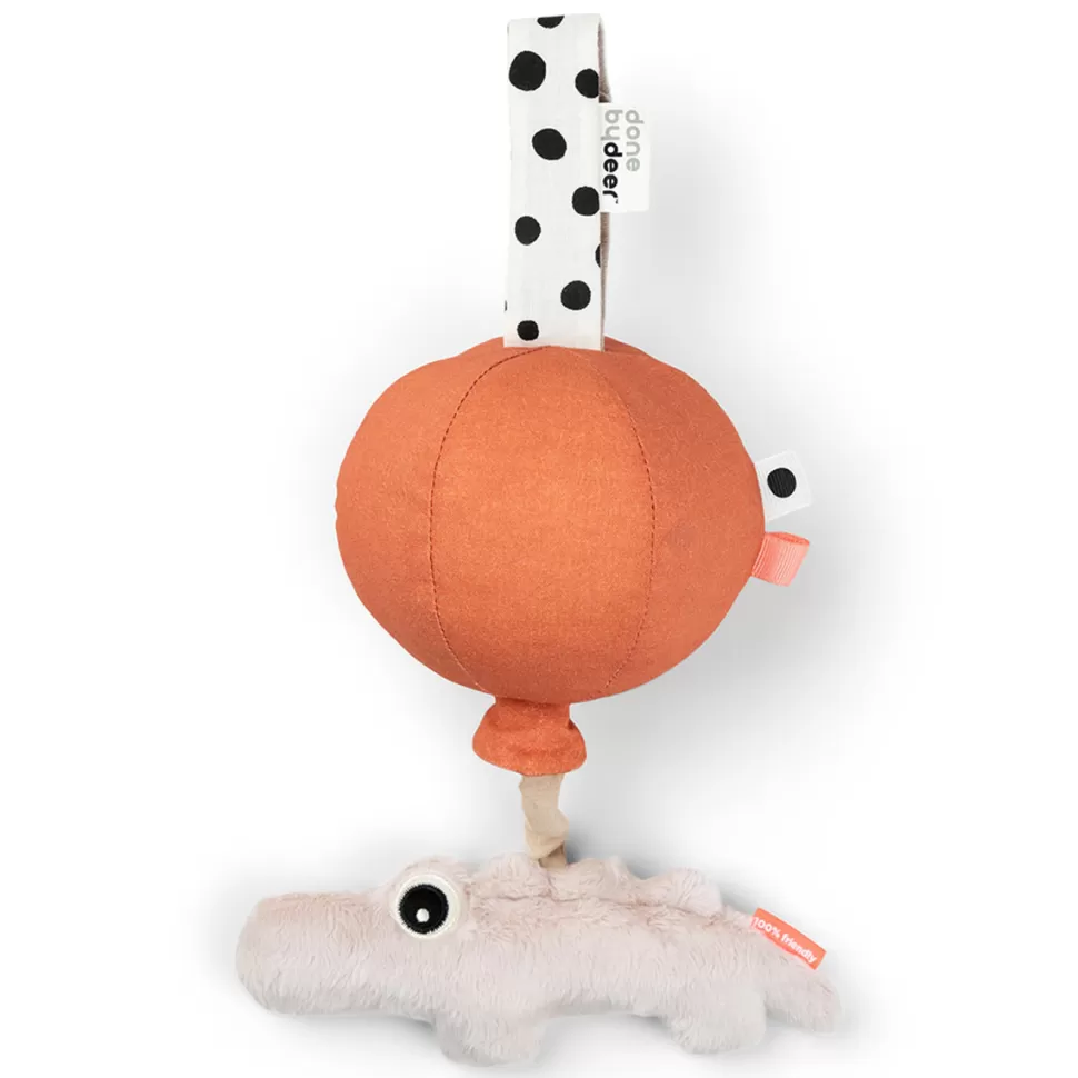 Done by Deer Mobile>Peluche Musicale Happy Clouds Croco - Rose