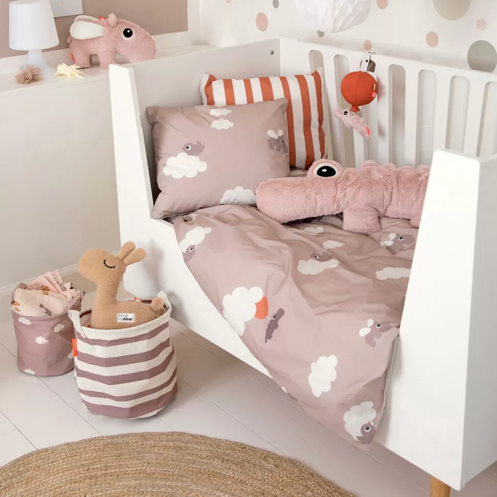 Done by Deer Mobile>Peluche Musicale Happy Clouds Croco - Rose
