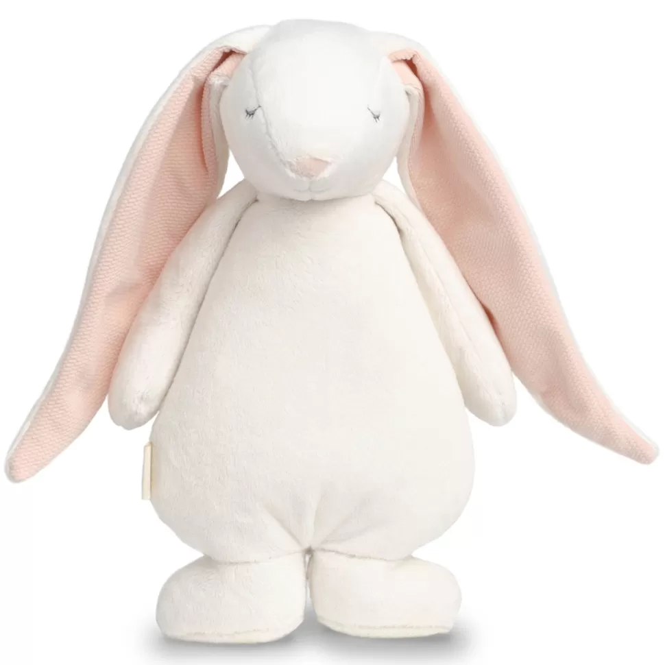 moonie Peluche>Peluche Veilleuse Musicale Lapin - Crème et Rose