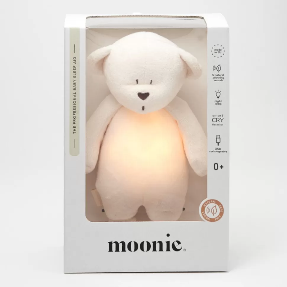 moonie Peluche>Peluche Veilleuse Musicale Ourson - Crème