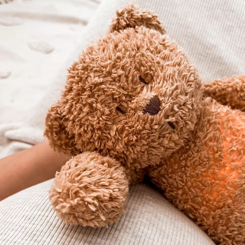 moonie Peluche>Peluche Veilleuse Musicale Ourson - Caramel