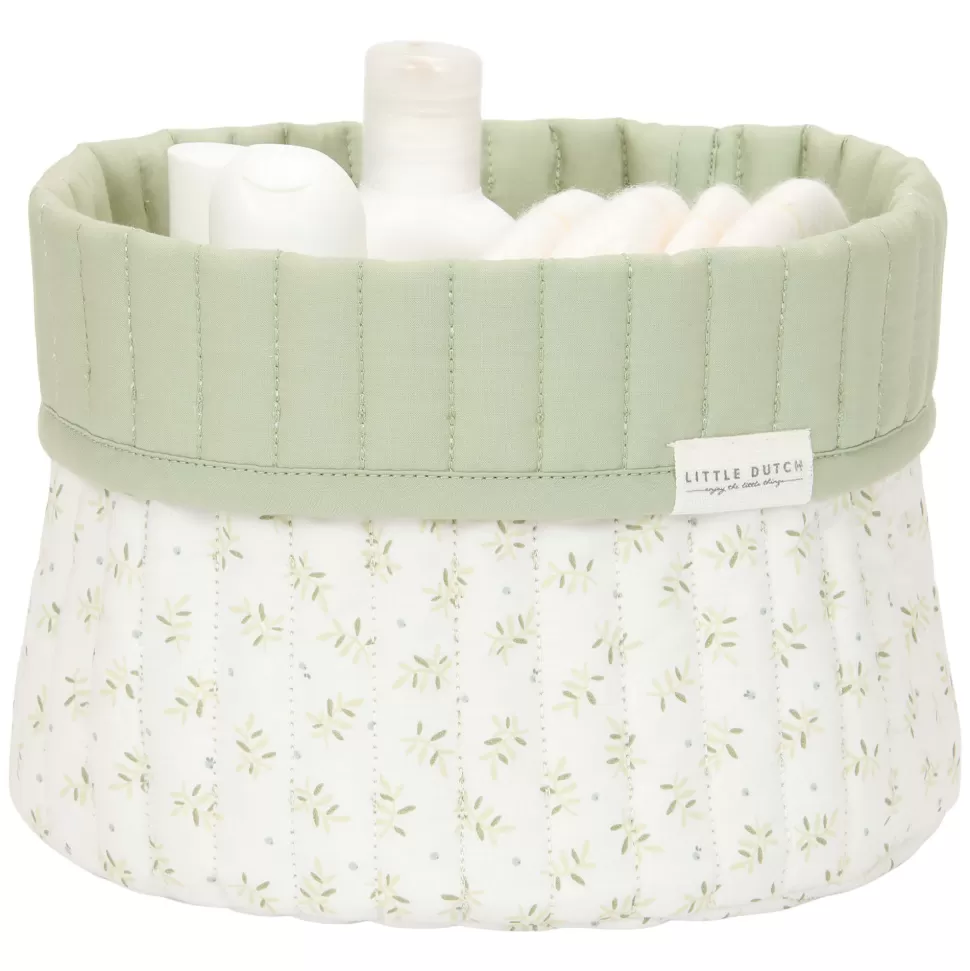 Little Dutch Rangement>Petit Panier de Commode Rond Blueberry Leaves - Vert