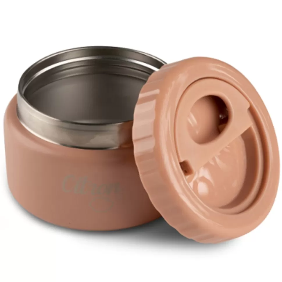 Citron Repas>Petit Pot Alimentaire Isotherme 250 ml - Rose Poudré