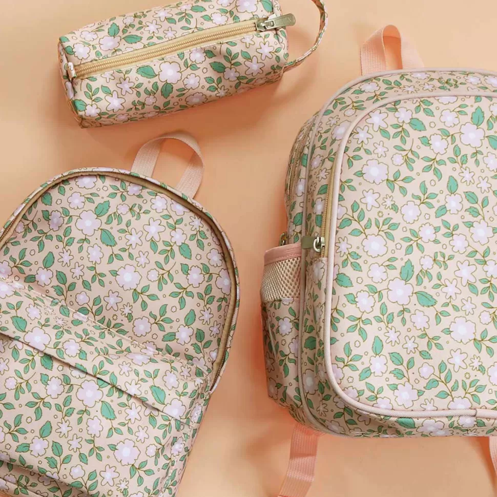 Enfant A Little Lovely Company Bagagerie Enfant>Petit Sac à Dos - Fleurs Rose