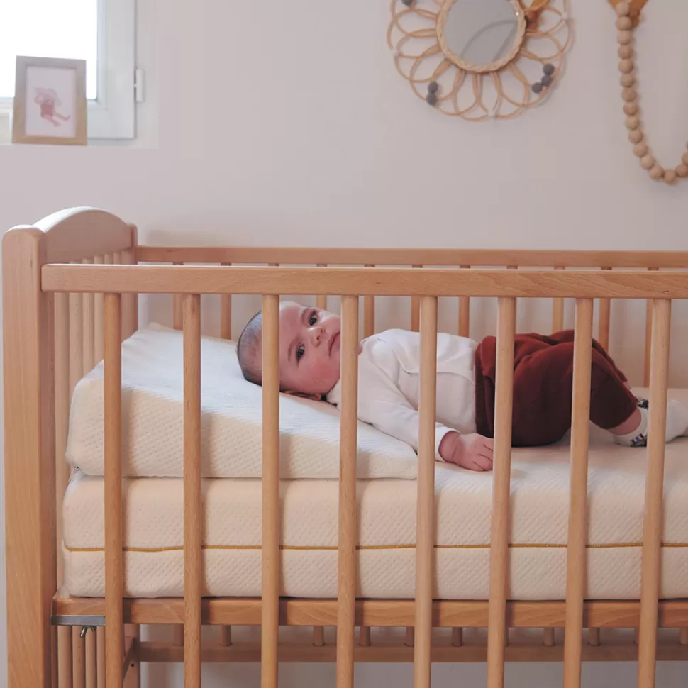 Candide Literie Bébé>Plan Incliné 10° Organic Coton pour Lit 60 x 120 cm - Beige