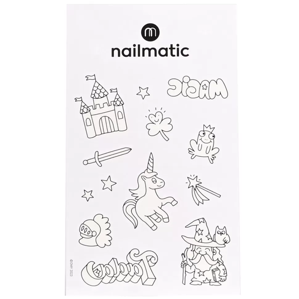 Nailmatic Déguisement & Maquillage>Planche de Tatouages à Colorier - Magic World