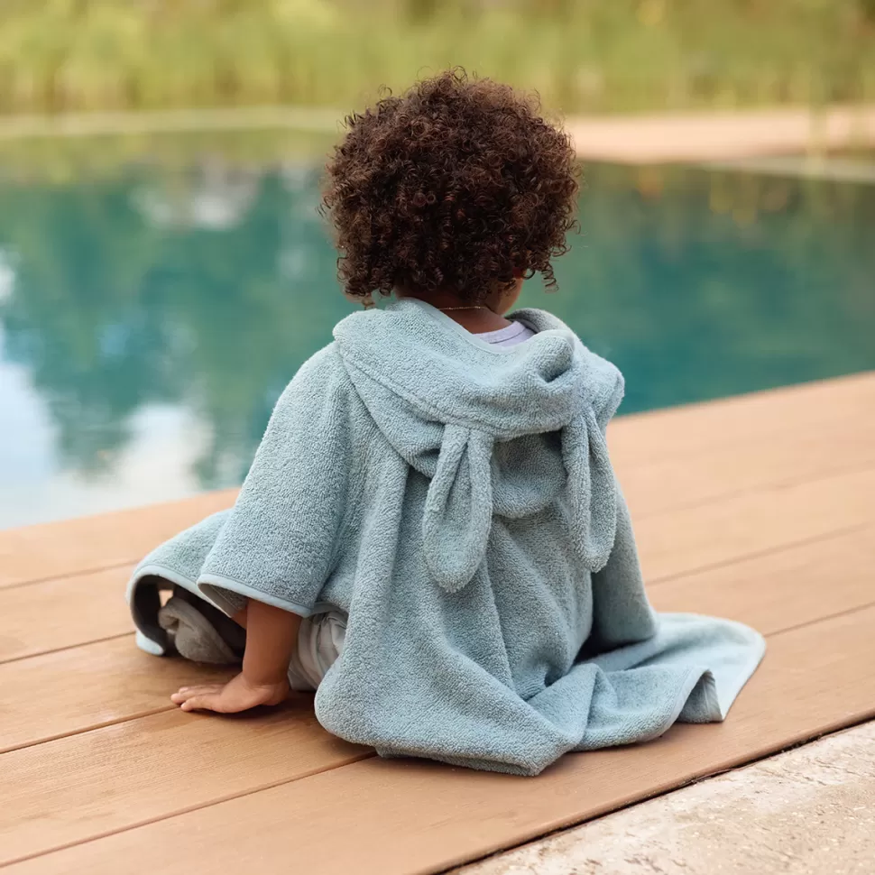 Jollein Sortie De Bain Personnalisée | Textile>Poncho de Bain Sea Green - 1/4 Ans