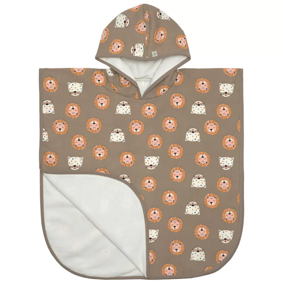 LÄSSIG Textile>Poncho de Plage Desert Aventure Chats Sauvage Choco - 12/36 Mois