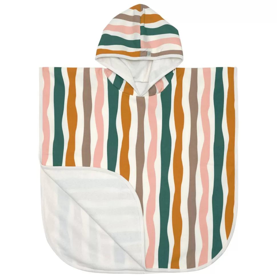 LÄSSIG Textile>Poncho de Plage Desert Aventure Vagues Rose Nature - 12/36 Mois