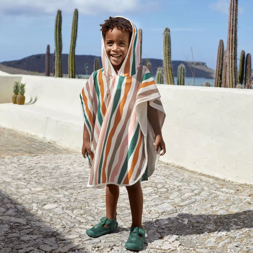 LÄSSIG Textile>Poncho de Plage Desert Aventure Vagues Rose Nature - 12/36 Mois