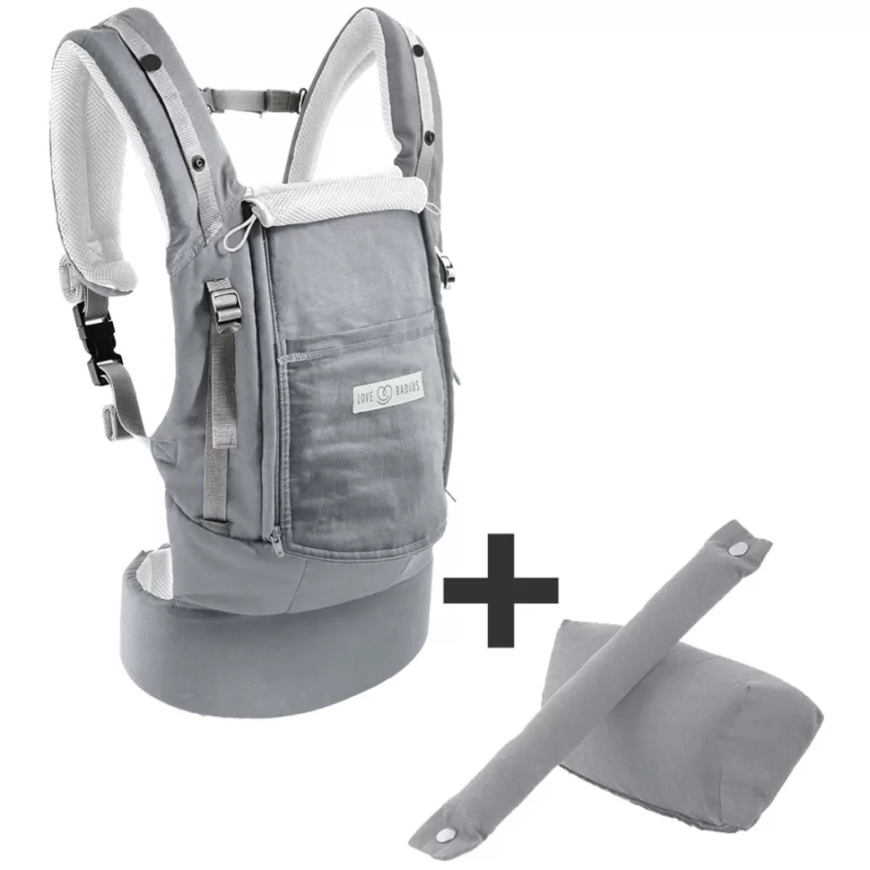 Love Radius Porte Bébé>Porte-bébé PhysioCarrier et Booster Pack - Gris