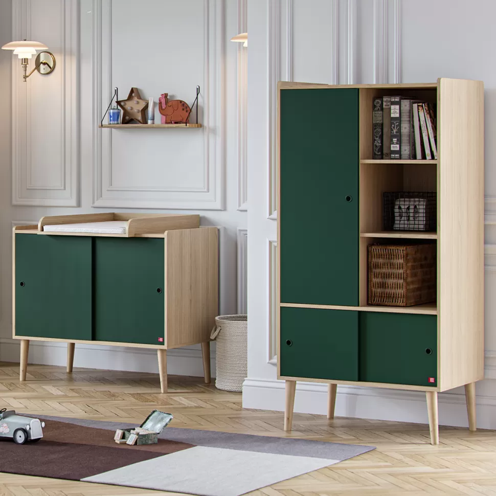 Vox Meubles Meuble Bébé>Portes Additionnelles Commode Retro - Vert Foncé