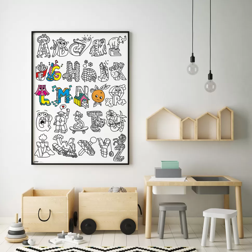 Omy Loisirs Créatifs>Poster à Colorier - ABC