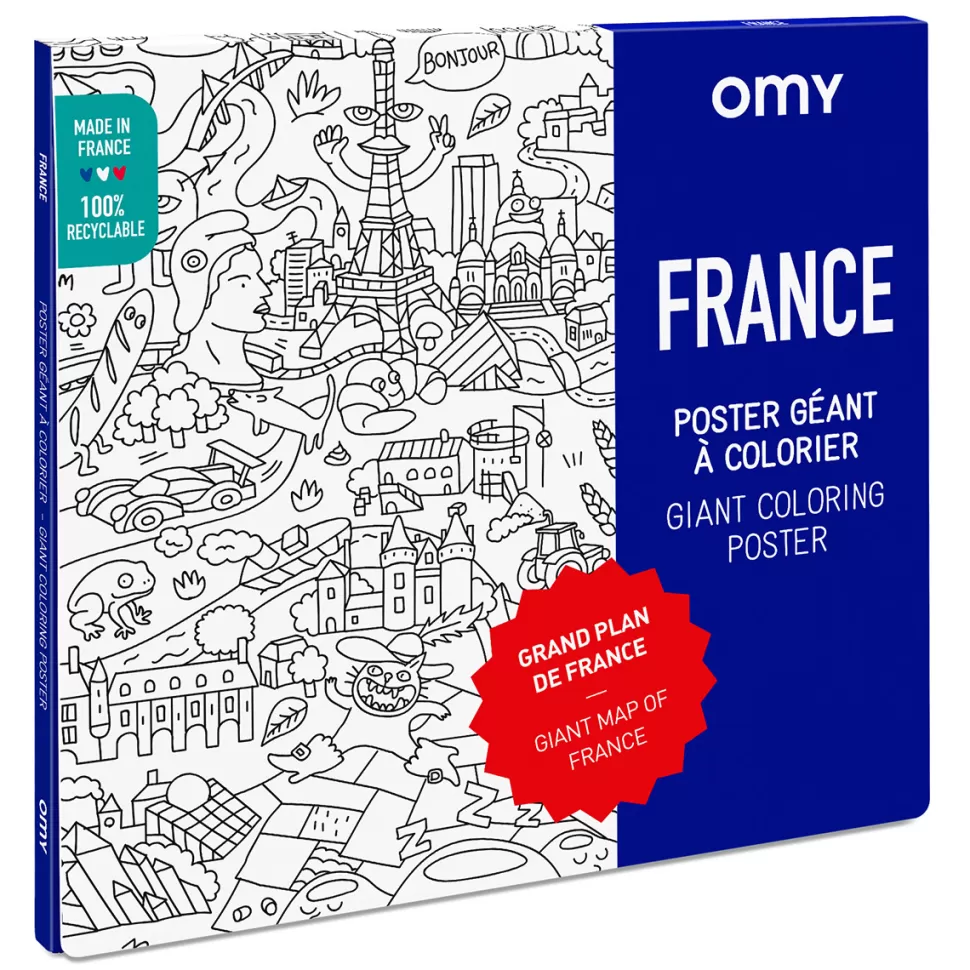 Omy Loisirs Créatifs>Poster à Colorier - France