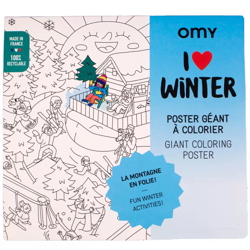 Omy Loisirs Créatifs>Poster à Colorier - I Love Winter