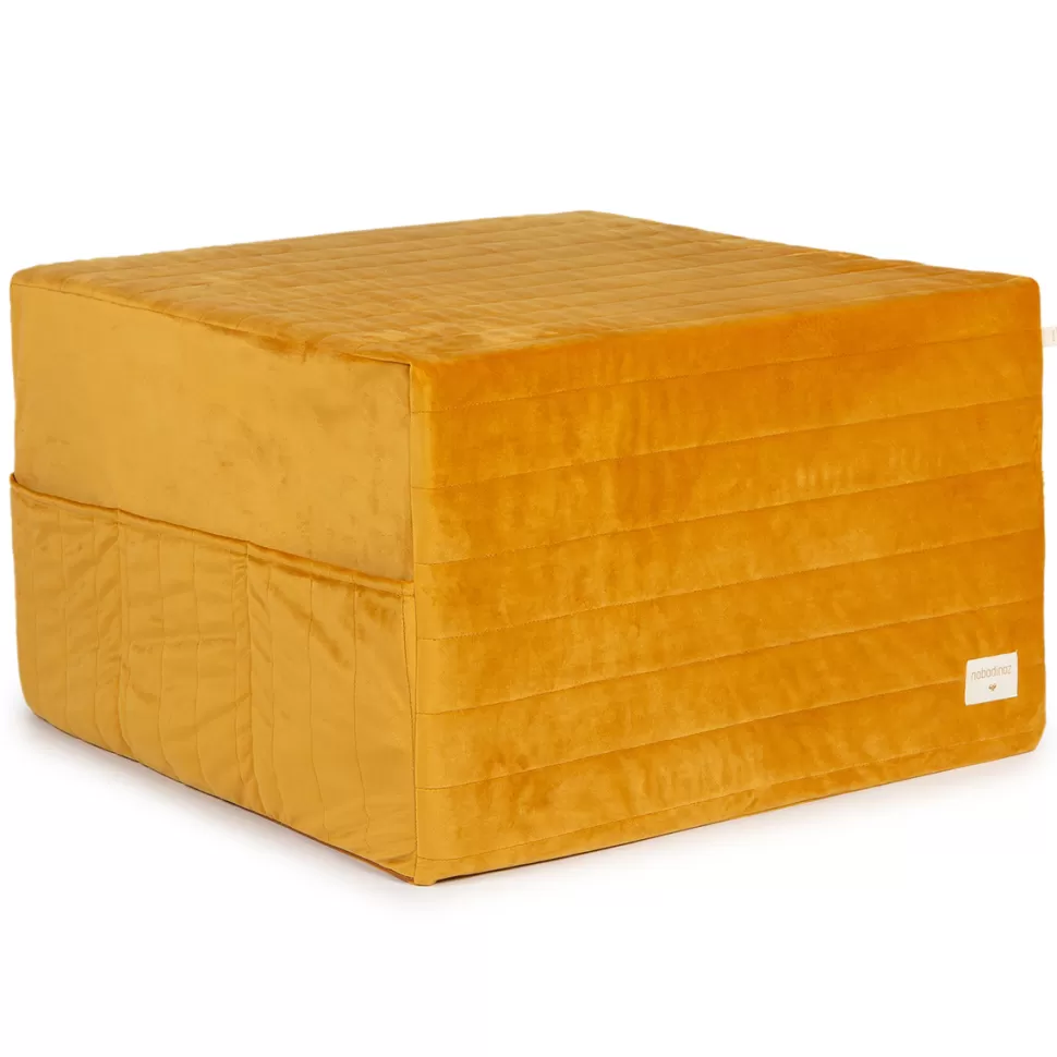 Nobodinoz Meuble Bébé>Pouf Chauffeuse Velvet - Farniente Yellow
