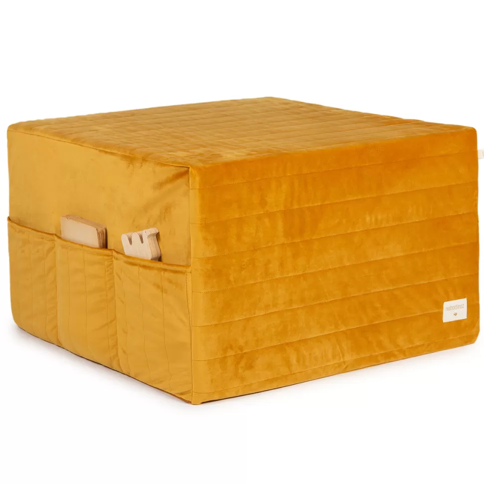 Nobodinoz Meuble Bébé>Pouf Chauffeuse Velvet - Farniente Yellow
