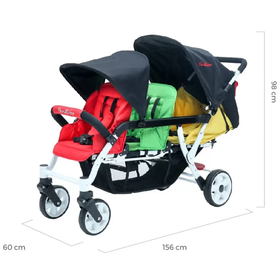 Familidoo Poussette Multiple>Poussette 3 Places Lidoo H3E + Ergondrive