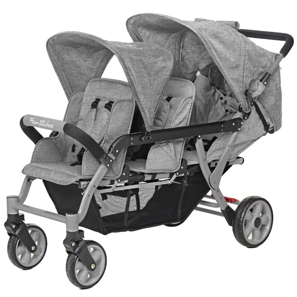 Familidoo Poussette Multiple>Poussette 3 Places Lidoo H3E + Ergondrive - Full Grey