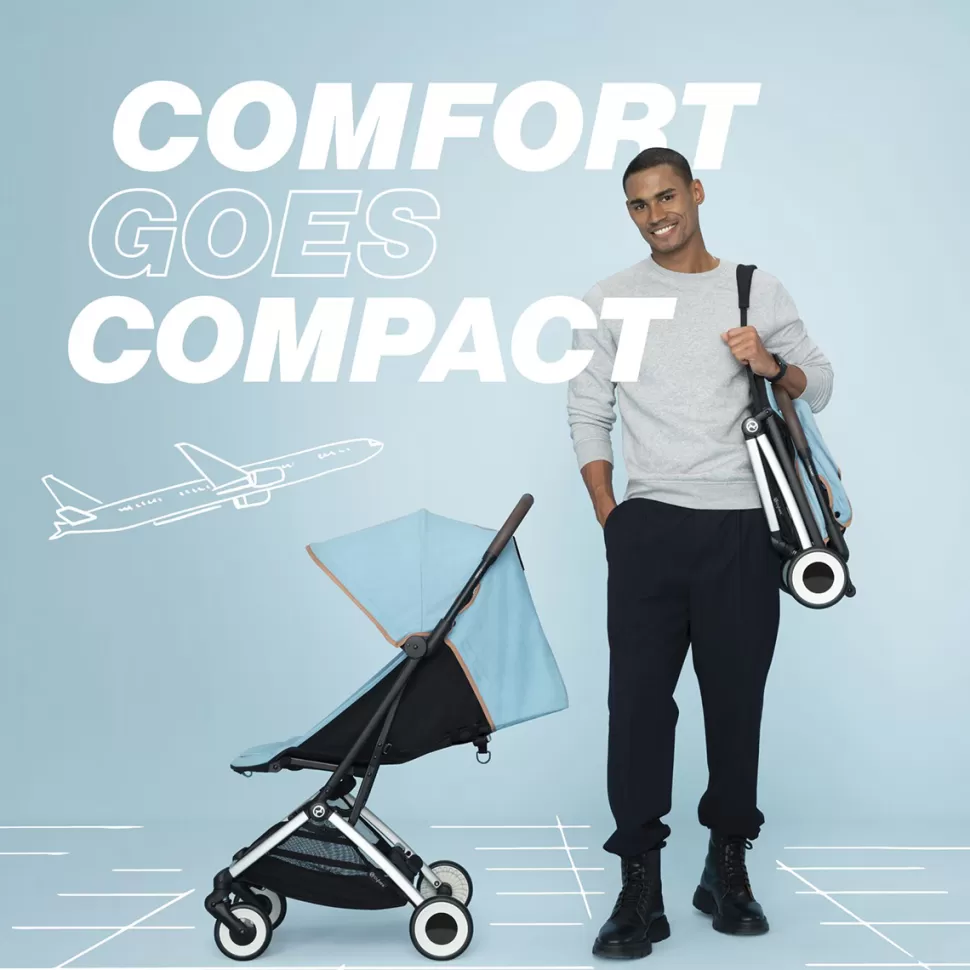 Cybex Poussette Compacte>Poussette de Voyage Ultra-compacte Orfeo Châssis Silver - Dark Blue