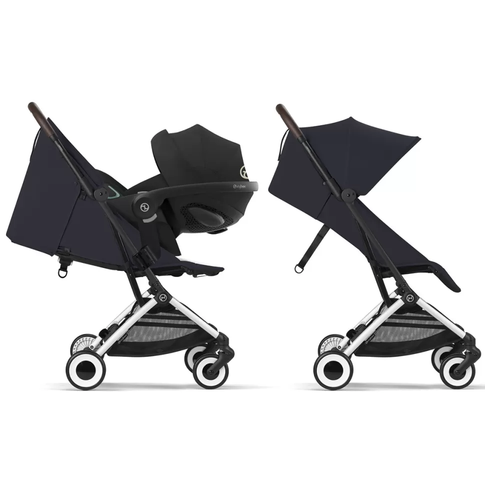 Cybex Poussette Compacte>Poussette de Voyage Ultra-compacte Orfeo Châssis Silver - Dark Blue