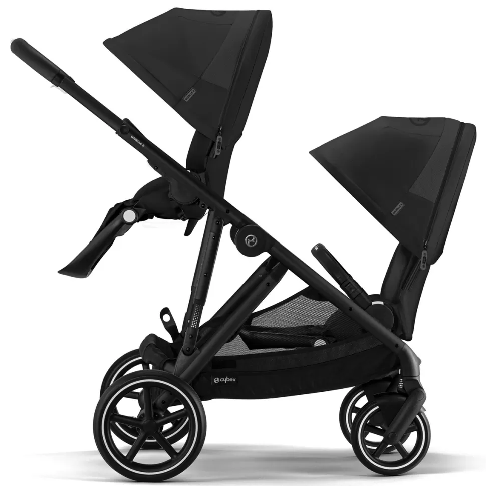 Cybex Poussette Multiple>Poussette Double Gazelle S Châssis Black - Moon Black