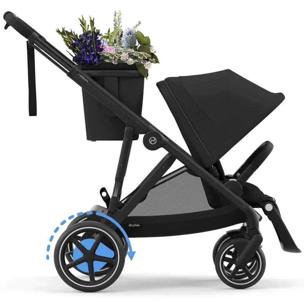 Cybex Poussette Citadine>Poussette Evolutive e-Gazelle S Châssis Black - Moon Black