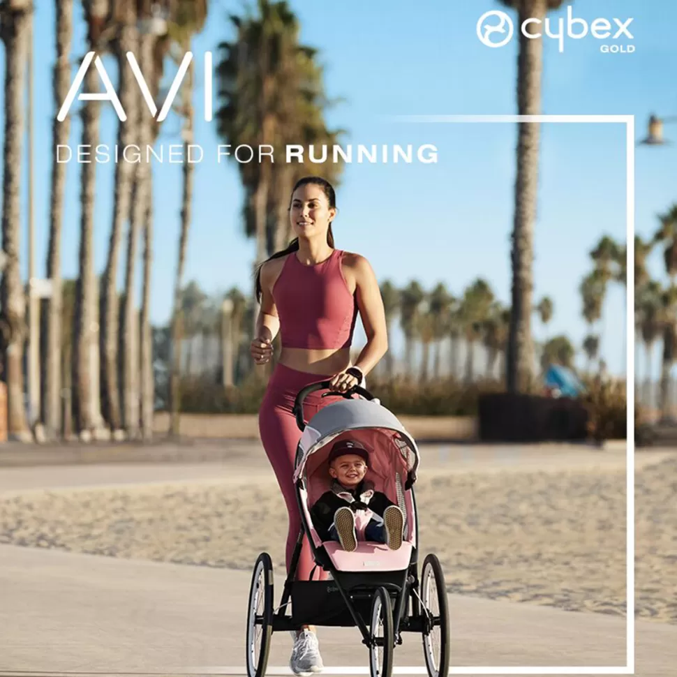 Cybex Poussette Citadine>Poussette Sport AVI Châssis Crème et Orange - Medal Grey