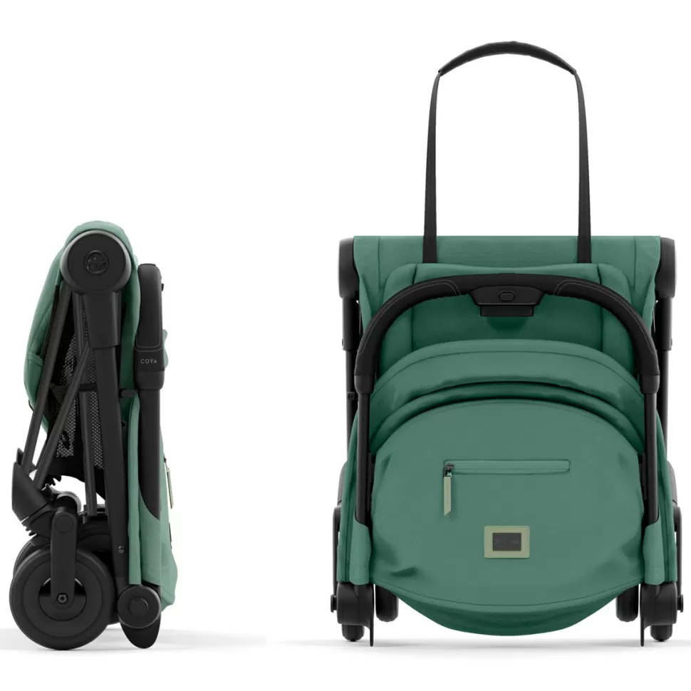 Cybex Poussette Compacte>Poussette Ultra-compacte Coya Châssis Matt Black - Leaf Green