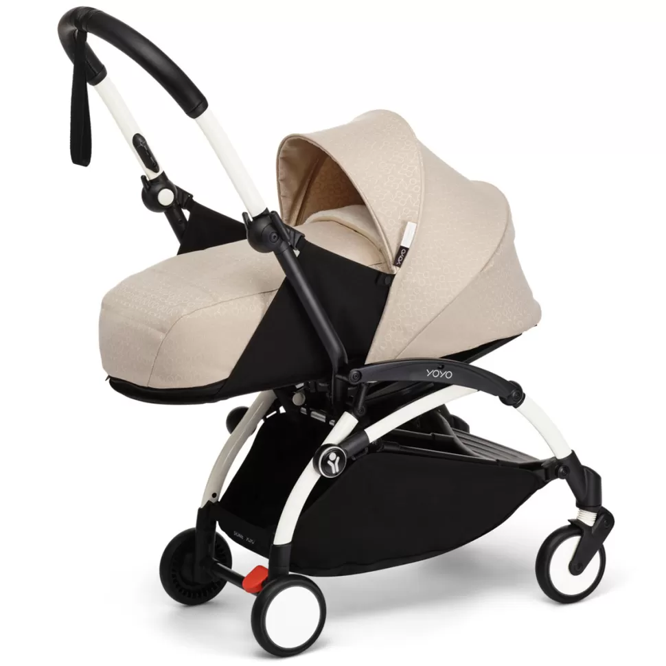Stokke Poussette Compacte>Poussette YOYO³ Complète 0+ et 6+ x Bonpoint Châssis Blanc - Beige