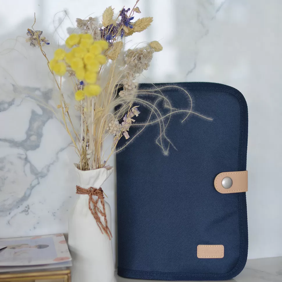 BÉABA Textile>Protège-carnet de Santé - Blue Marine