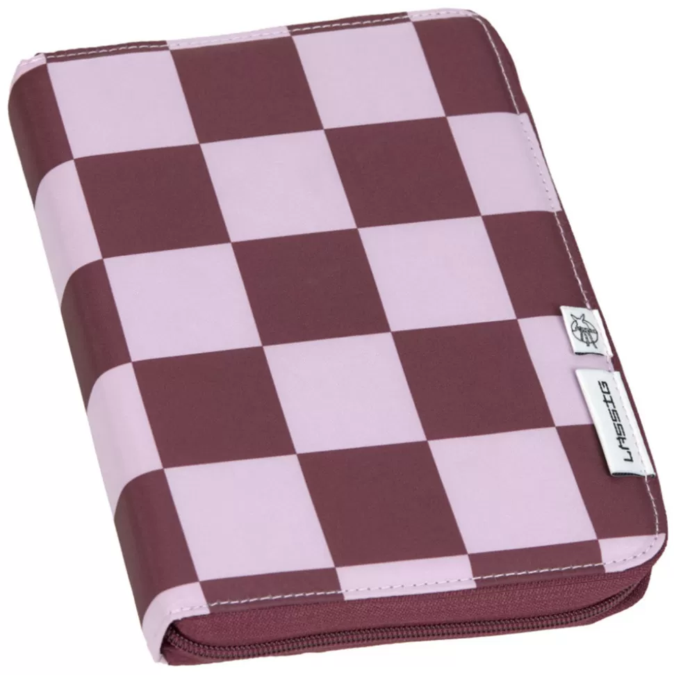 LÄSSIG Textile>Protège-carnet de Santé - Rouge Foncé et Lavande
