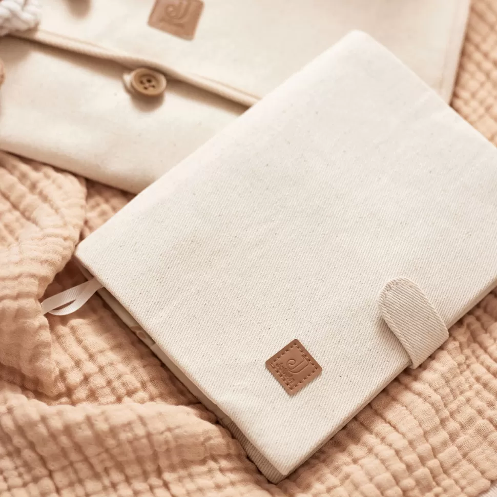 Jollein Textile>Protège-carnet de Santé - Twill Natural