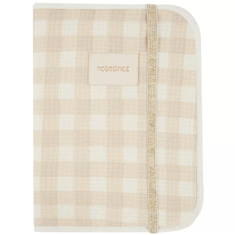 Nobodinoz Textile>Protège-carnet de Santé Poema Honey Comb - Ivory Checks