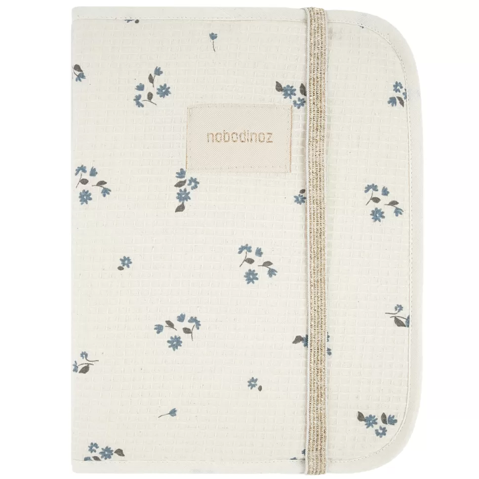 Nobodinoz Textile>Protège-carnet de Santé Poema Honey Comb - Lily Blue
