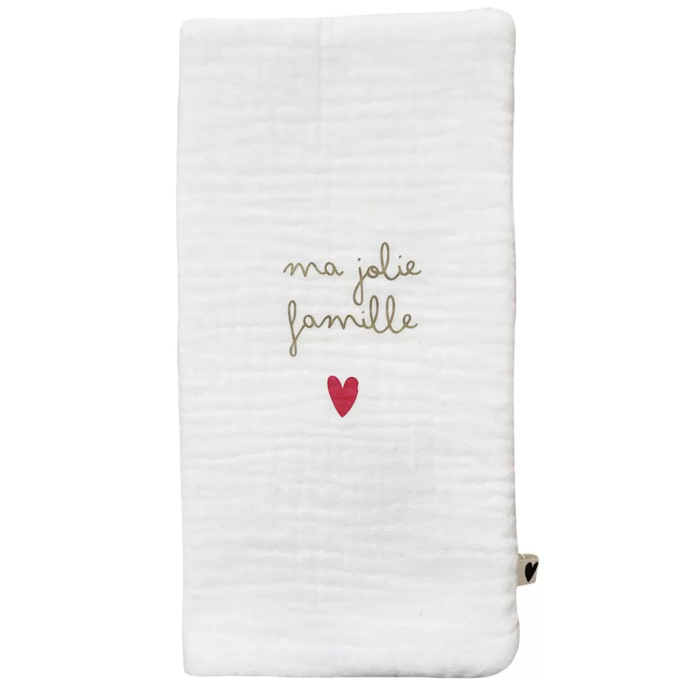 Atelier Wagram Textile>Protège-livret de Famille - Ecru Ma Jolie Famille