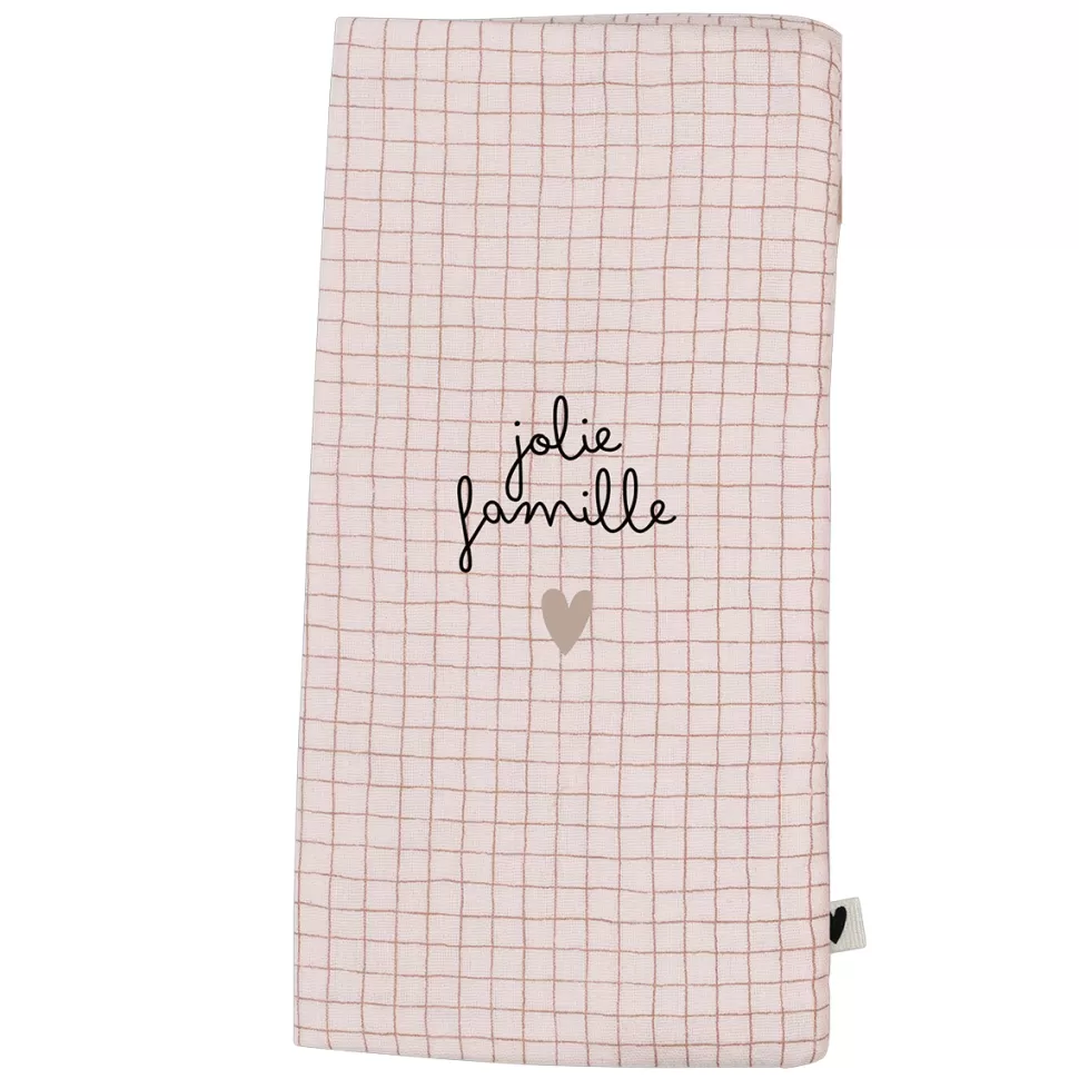 Atelier Wagram Textile>Protège-livret de Famille - Petits Carreaux Ma Jolie Famille