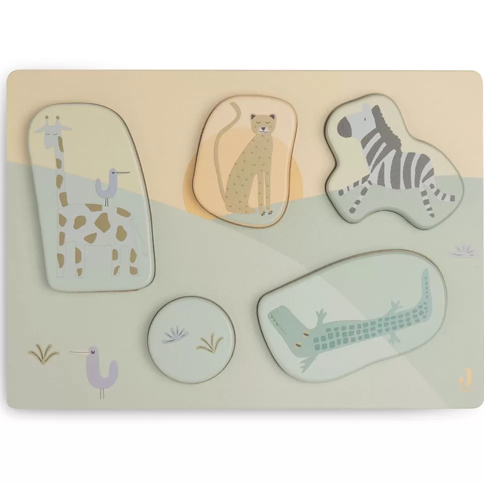 Jollein Mes Premiers Jouets>Puzzle en Bois - Jungle Jambo