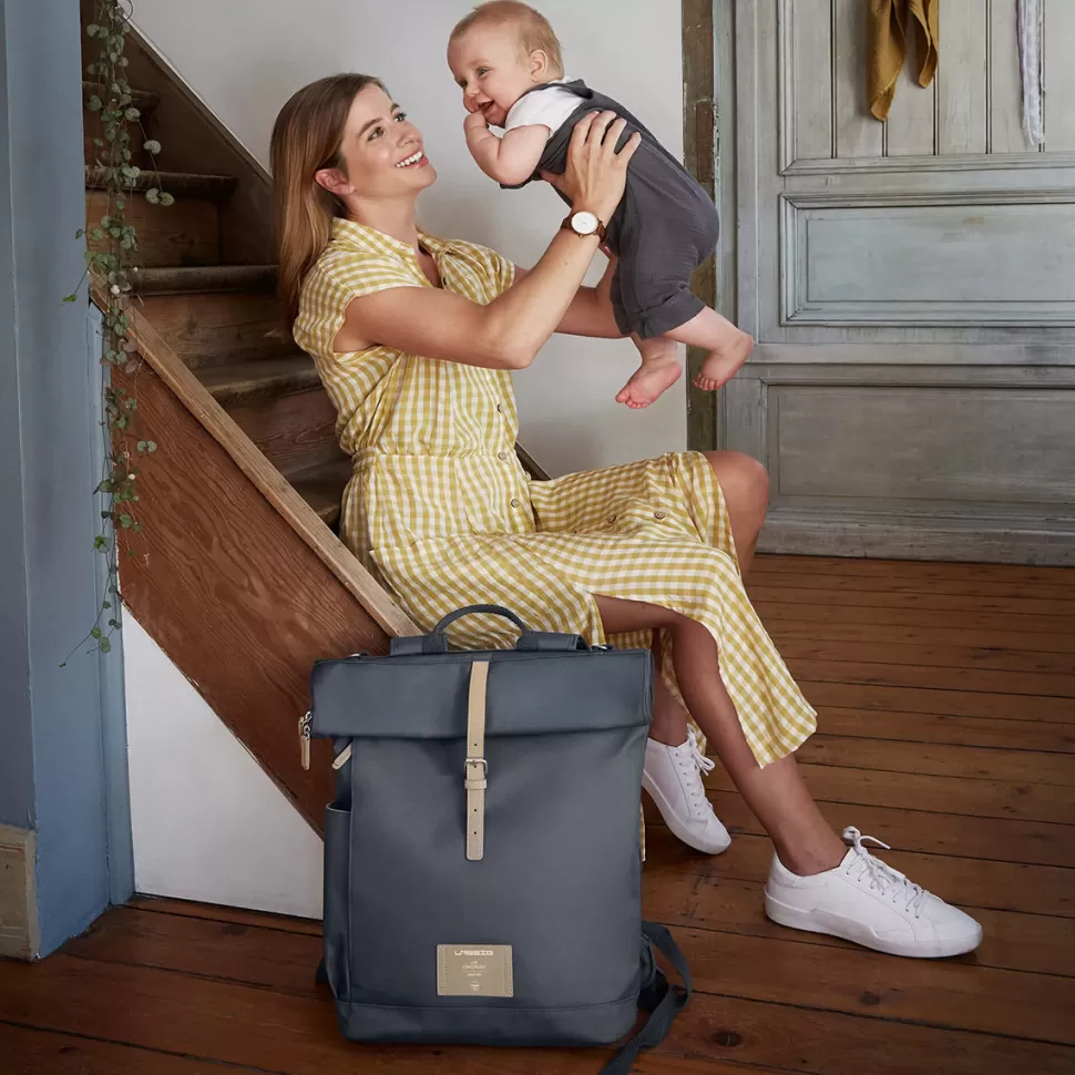 LÄSSIG Sac À Langer>Sac à Dos à Langer Rolltop Green Label - Anthracite